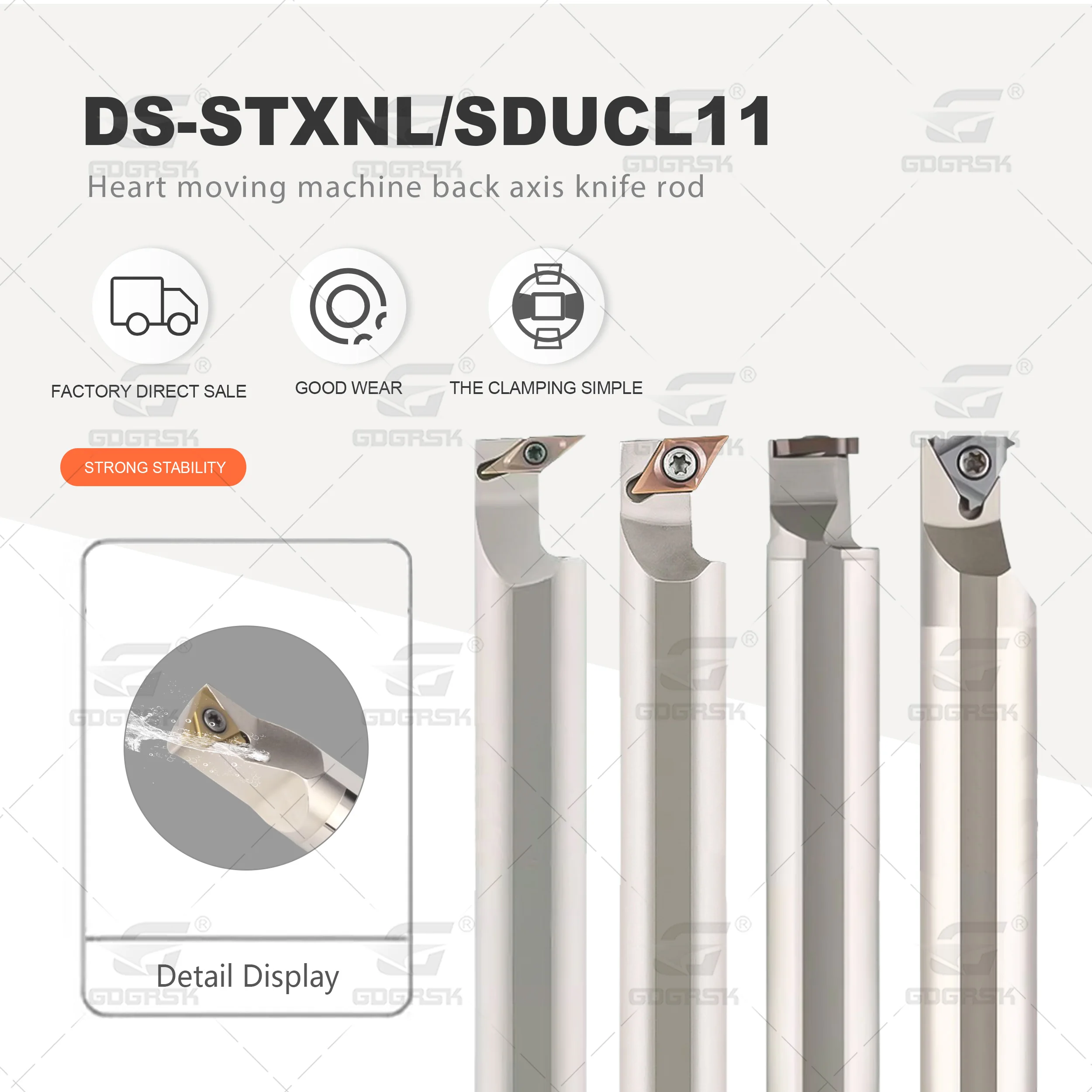 DS-STXNL/SDUCL11/KTGFL/KTTXL Сердечный станок Резак для обратной оси Резак для обработки канавок Внешняя круглая резьба Токарный инструмент с ЧПУ Режущий брусок