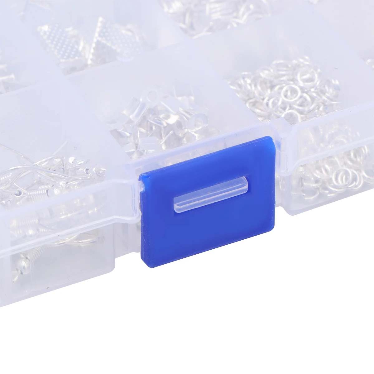 

DIY Earrings Accessories 1 Set Silver Jewelry Findings H made Material Bracelet Beads Separate Storage Container