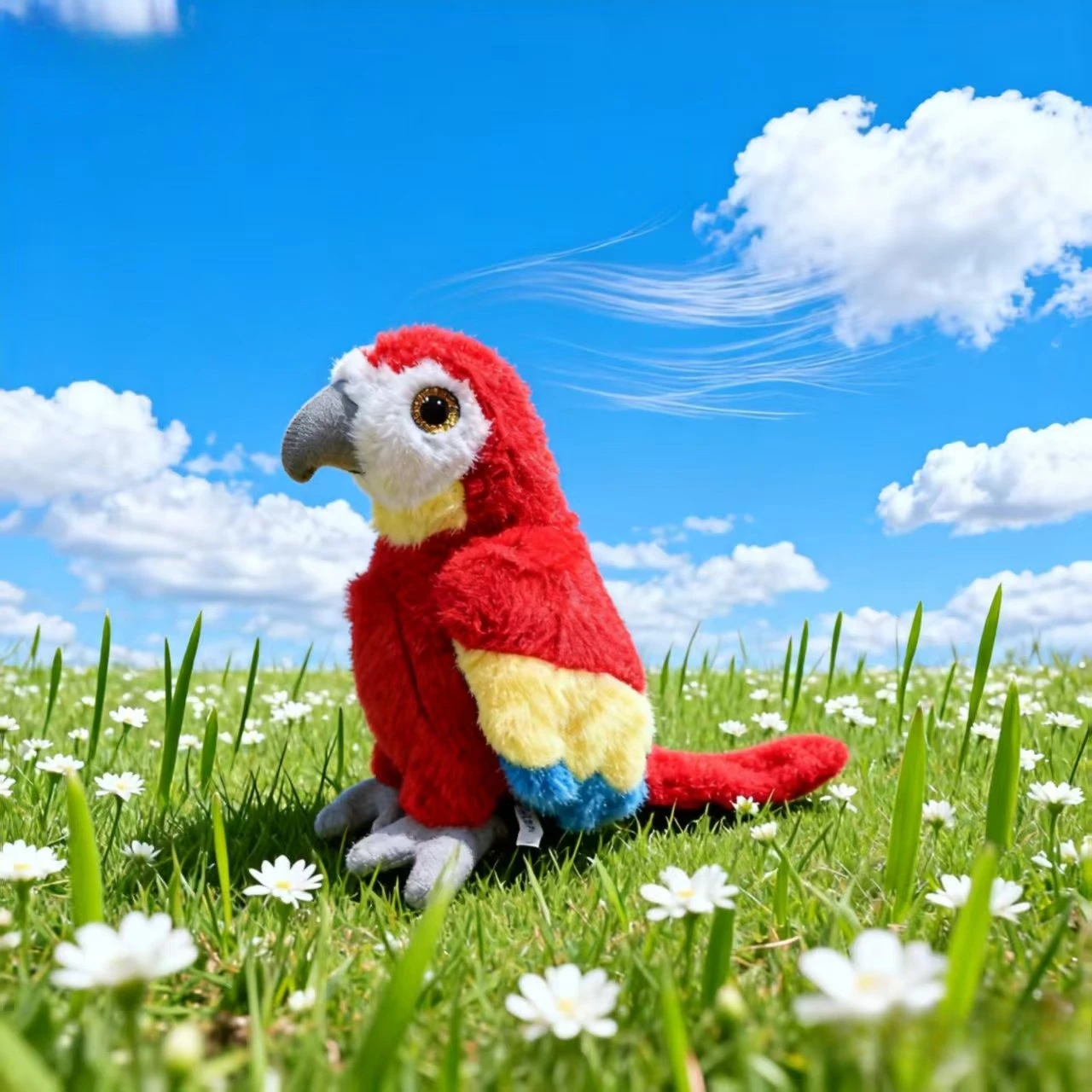 

Simulation animal parrot plush toy keychain doll macaw doll pendant Stuffed Animals