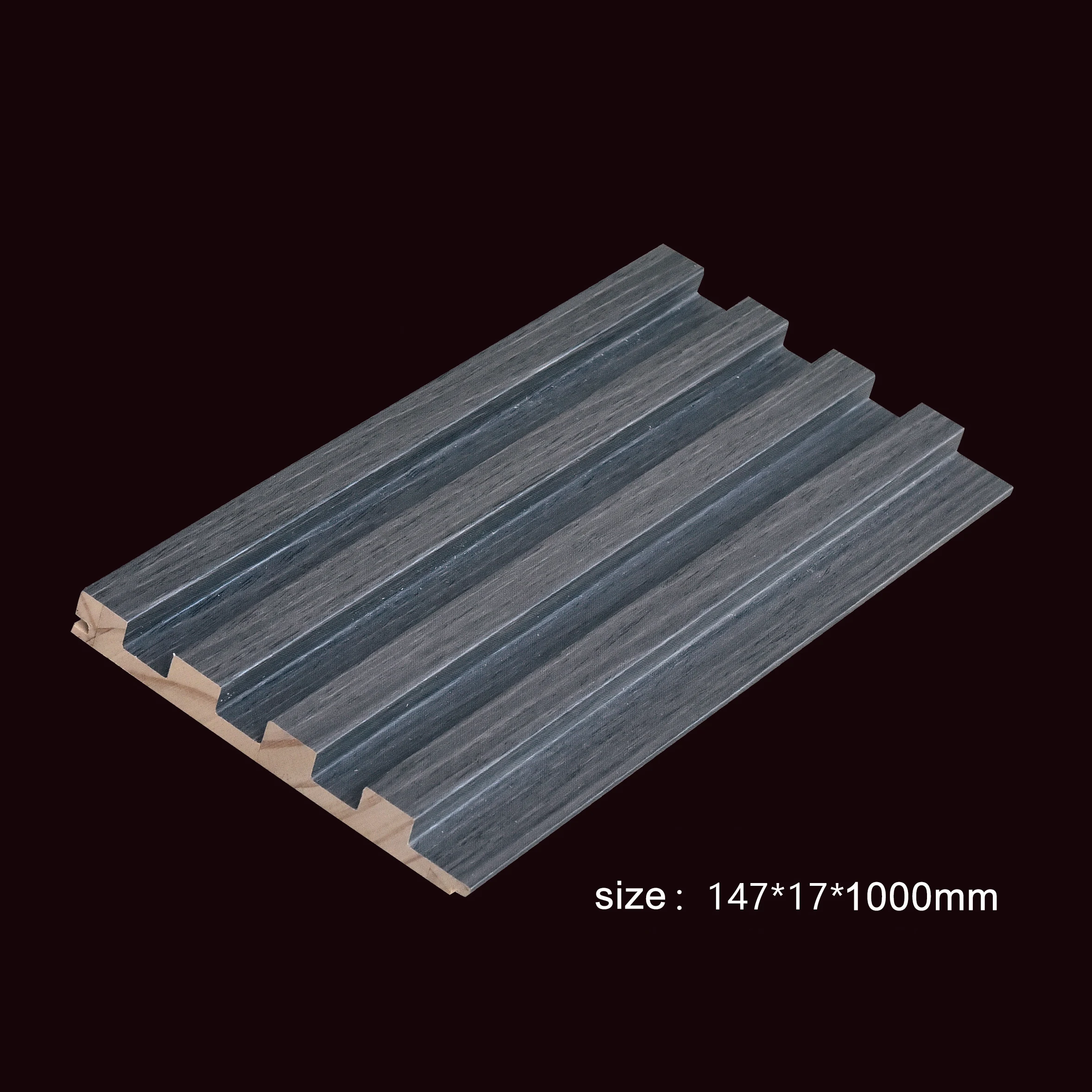 WPC PURE Madeira Cor Flut Painel De Parede, Decoração De Interiores, Fachada De Construção, Fibra De Bambu, Material Board, 2300MMX147MMX18MM, 10 Pcs