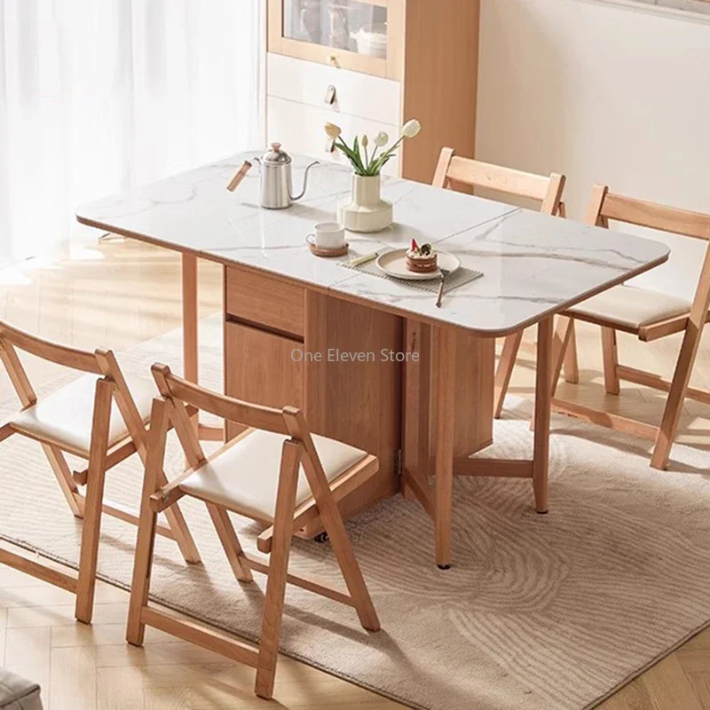 Extendable Table Folding Sedentary Elegant Dining Tables Designer Coffee Ceramic Modern Muebles De Cocina Dinning Sedentary