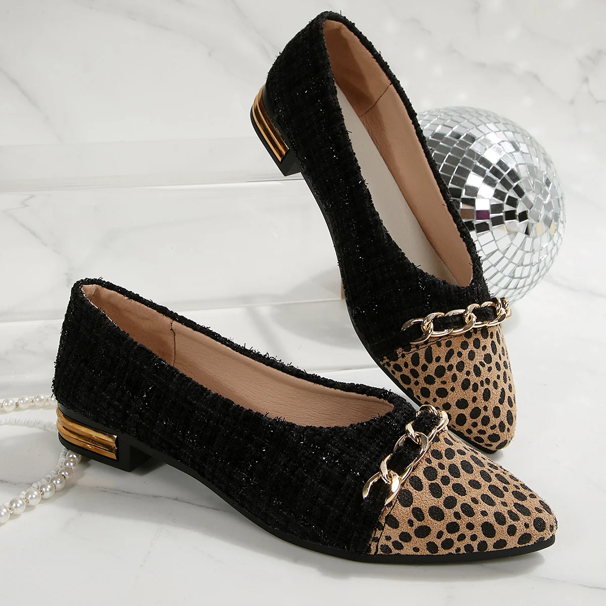 المرأة العصرية أشار تو المتسكعون غطاء للقدم أحذية نسائية 2025 الخريف جديد حذاء نسائي كاجوال حجم كبير 36-43 Zapatilla #6