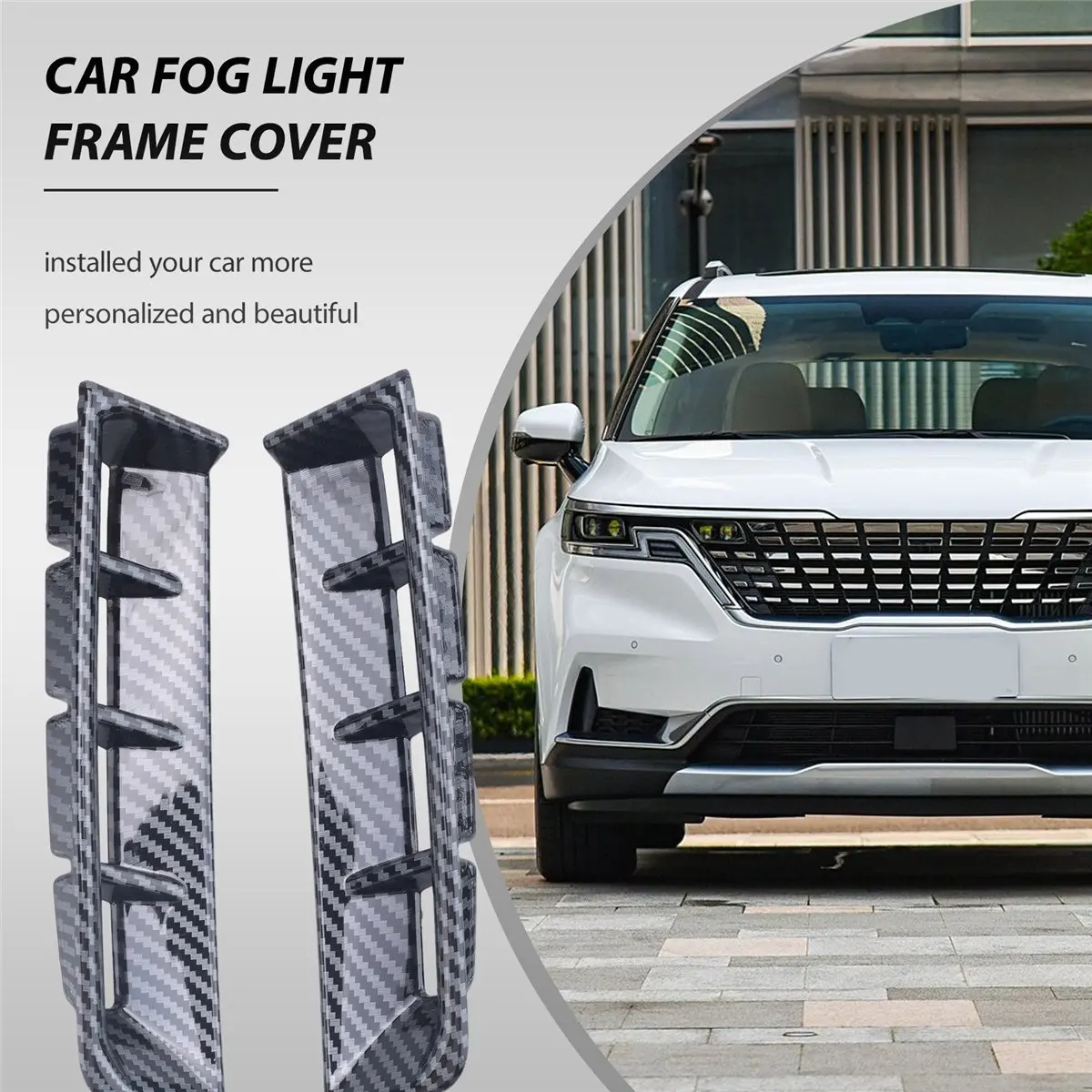 mega-sale-car-front-fog-light-cover-trim-sticker-for-kia-carnival-ka4-2021-2022-carbon-fiber
