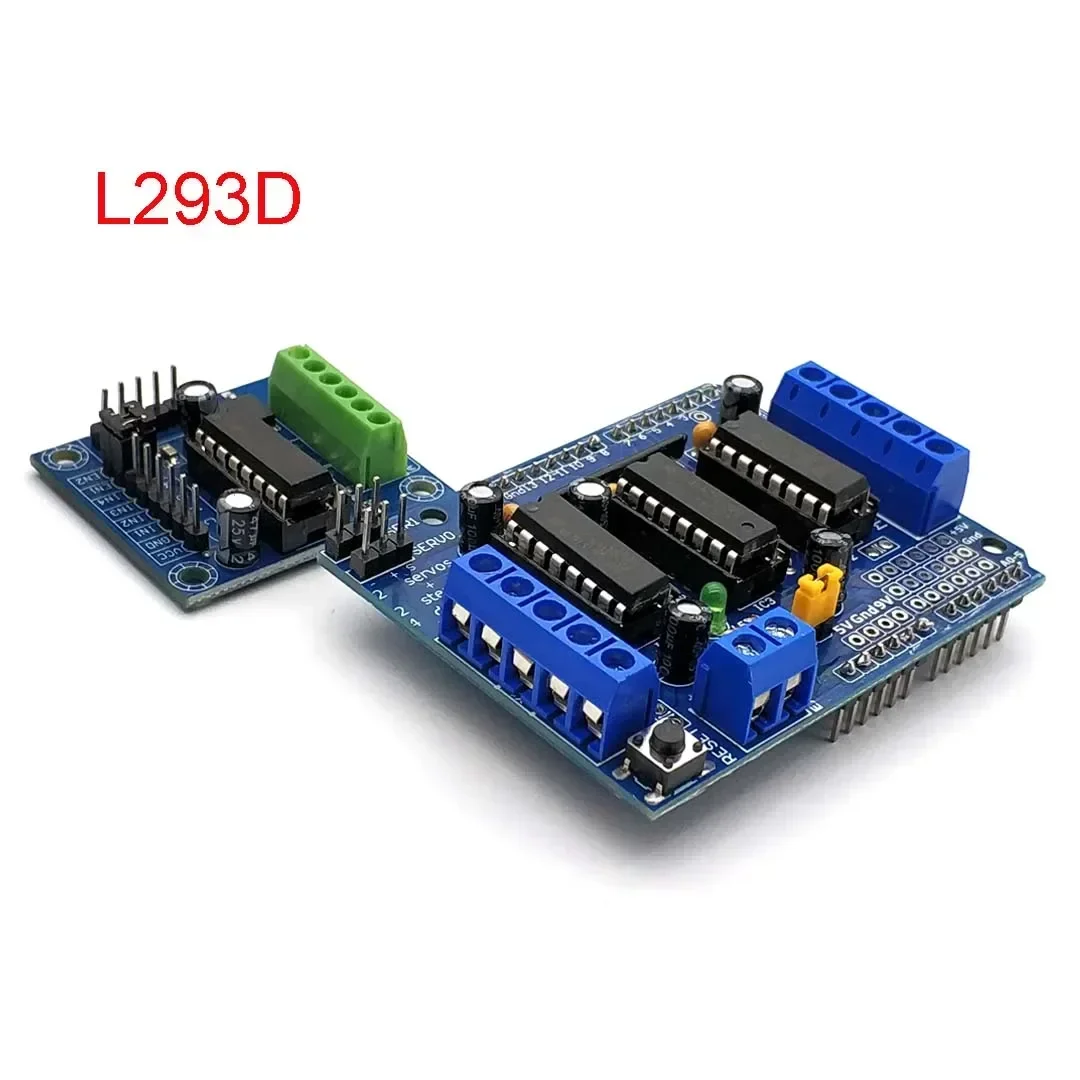 L293D двойной щиток привода двигателя для Arduino Duemilanove, плата расширения привода двигателя, щит управления двигателем Mini L293D