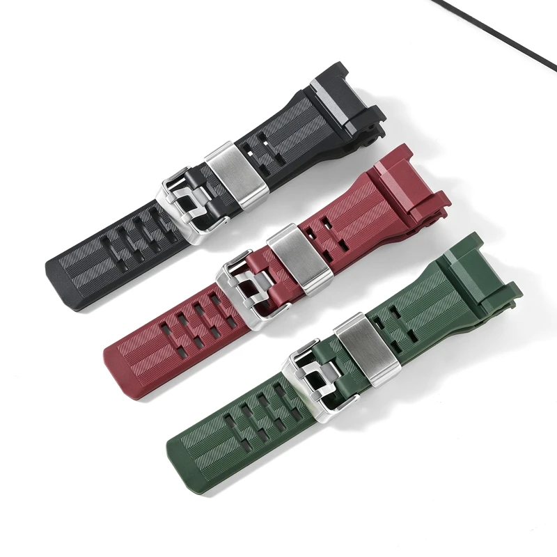 for Casio G-Shock third generation mudman model GWG-B1000 TPU rubber watch strap waterproof sports replacement Watch Bracelet