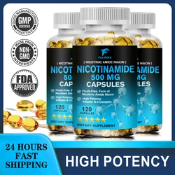 Niacinamide - 500mg Niacin - Non-Flushing Form of Vitamin B3 - Support Joint Health, Skin Health & Restful Sleep - 120 Capsules