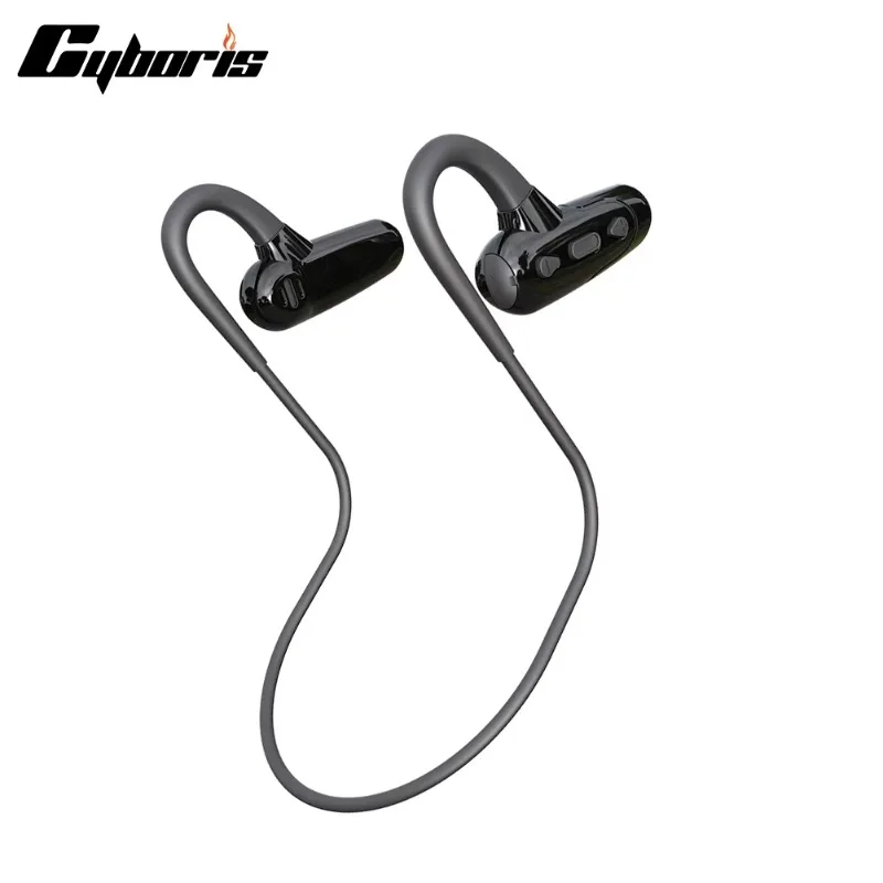 2024 Cyboris NEW Non In Ear Blue tooth V5.0 Earphone Sport Bone Conduction 16GB Headset about 10 Hours Play Time