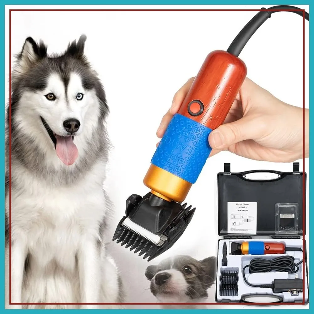 

200W Electric Sheep Shears, 10ft Cord, 2 Blades - Farm Grooming for Goats, Dogs, Cats, Alpaca