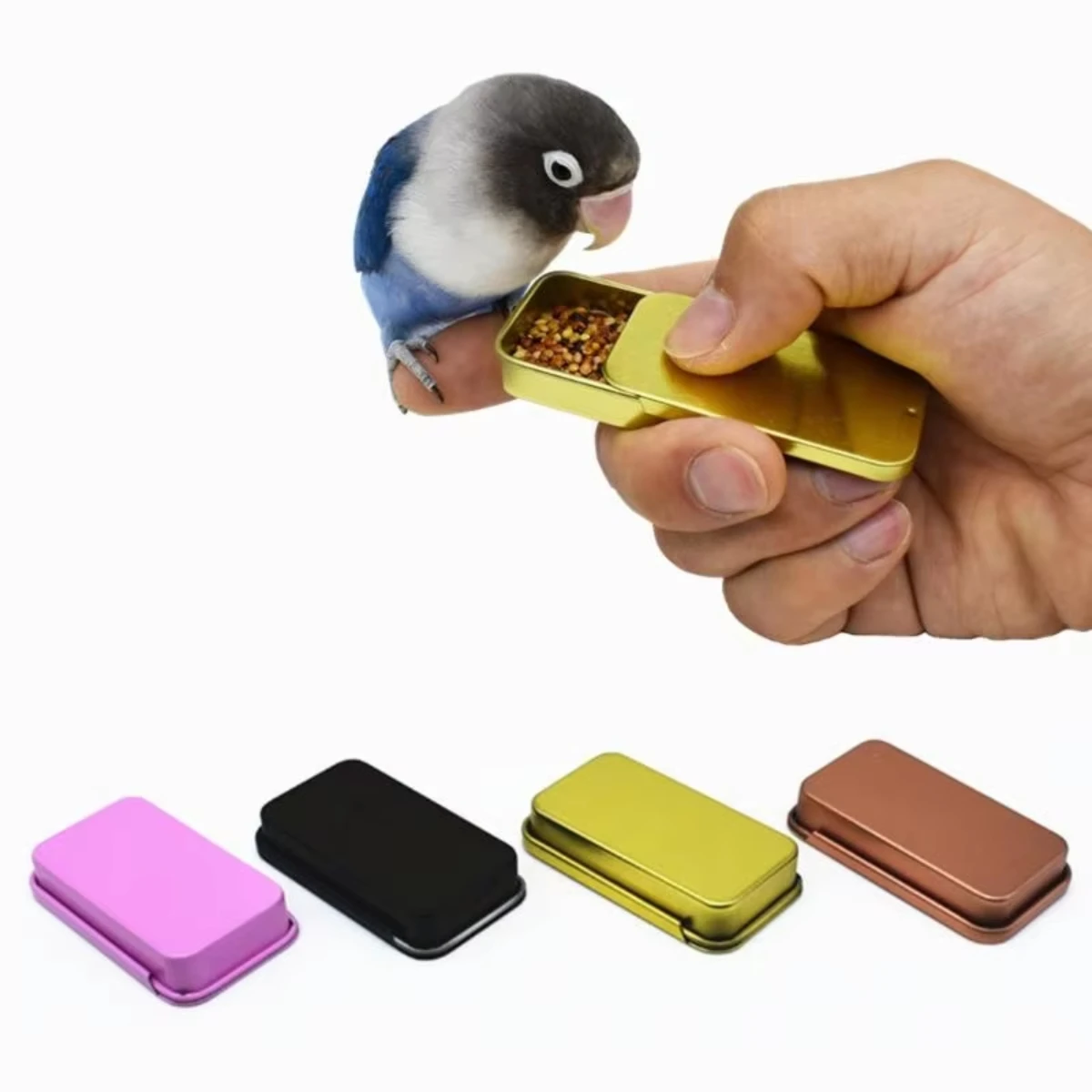 

Bird Training Food Jar Parrot Handheld Feeder Bird Interactive Educational Toy Feeder Cup