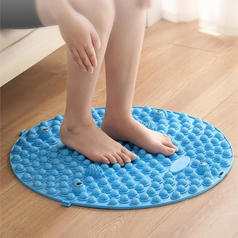 Foot massage cushion acupoints foot massage fitness equipment circular imitation pebbles toe platen pedicures