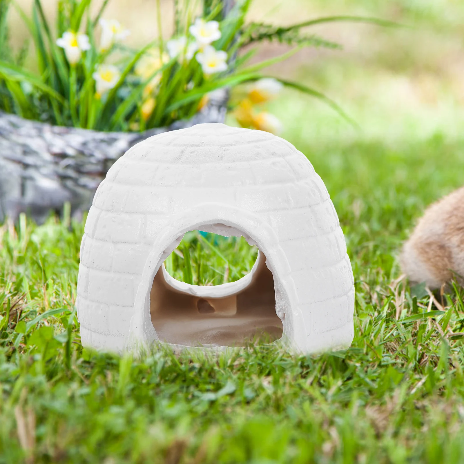 

Resin Fish Shrimp Tank Tank Hideout Decor Small Underwater Landscape Igloo Cartoon Igloo Figurines Ornament Pets