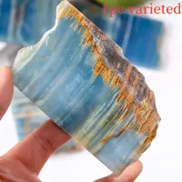 1PC Blue Onyx Slab - Irregular Long Slate Bohemian Style Mineral Slice for DIY Crafts, Jewelry Patterns, Ornaments, DIY Jewelry 6