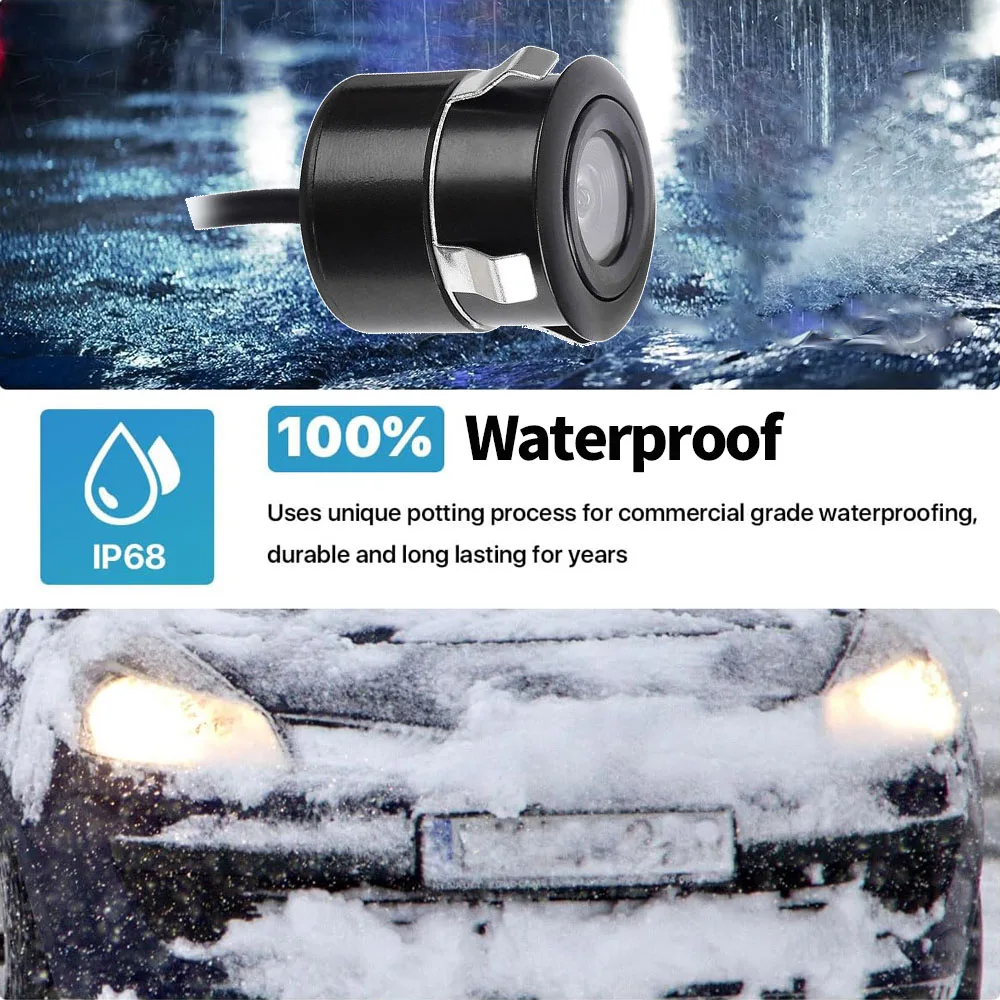 BOENKAI ユニバーサル AHD 720P バックアップカメラ広角フラッシュマウントリバースリアビューカメラ車ピックアップ SUV RV バン逆転支援