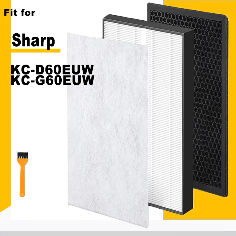 HEPA filter FZ-D60HFE Carbon filter FZ-D60DFE for Sharp Air Purifier KC-D60EUW KC-G60EUW