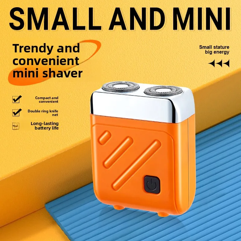 SQ6006 new mini double-head electric shaver, portable floating shaver with rechargeable Type-C port