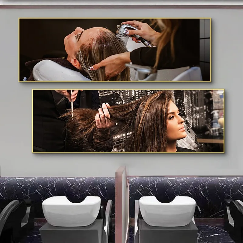 Trim Beard Barber Shop Hair Stylist Beauty Hair Salon 24 Cuadros Posters Home Decor HD Prints Canvas Wall Art Paintings Pictures
