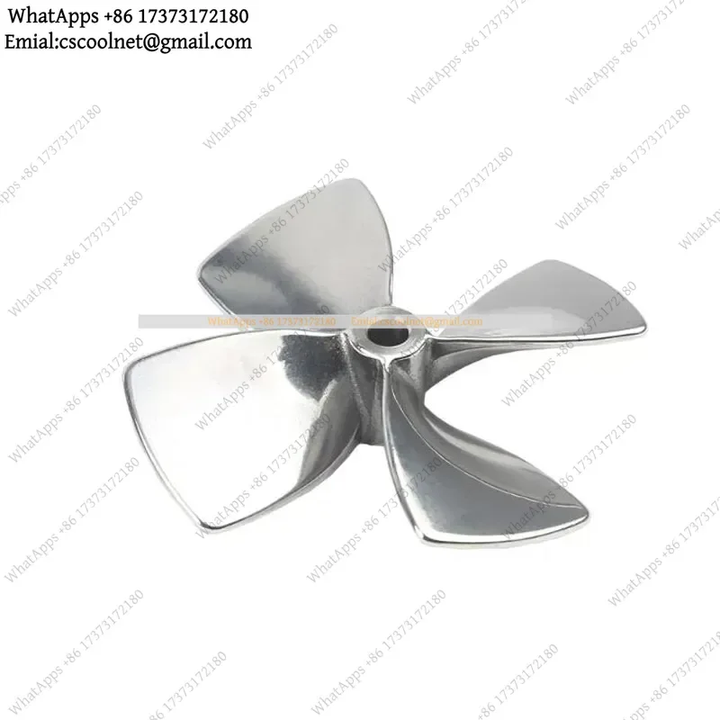 JS02 4-Blade 316 Stainless Steel Marine Propeller 80mm Dia 1.2mm Pitch 5mm/6mm Bore Option High Performance Boat Engine Part