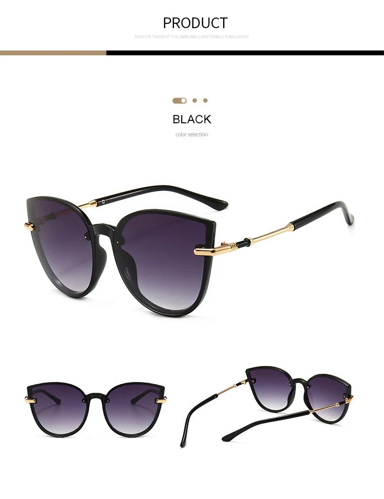 Neuer Modetrend Personalisierte Sonnenbrille mit Großem Rahmen Internet-Berühmtheit Instagram Damen-Sonnenbrille 6044 – Detail 6