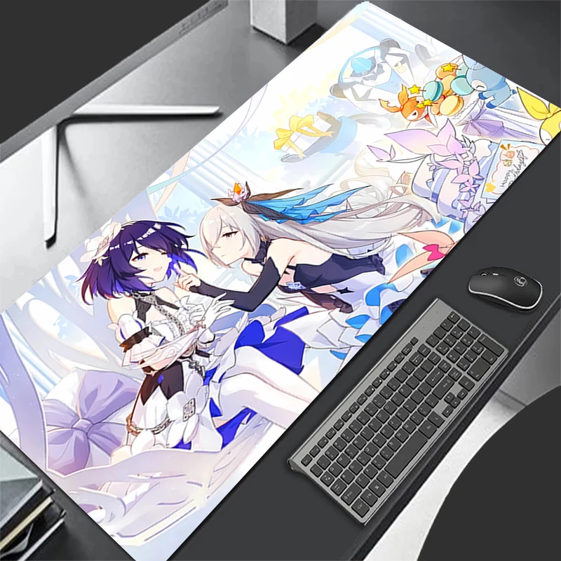 Mousepad Computer Gaming Accessories Cartoon Keyboard Pad Office PC H-honkai Impact 3 Rubber Mouse Pad Decoracion Desk Mouse Mat