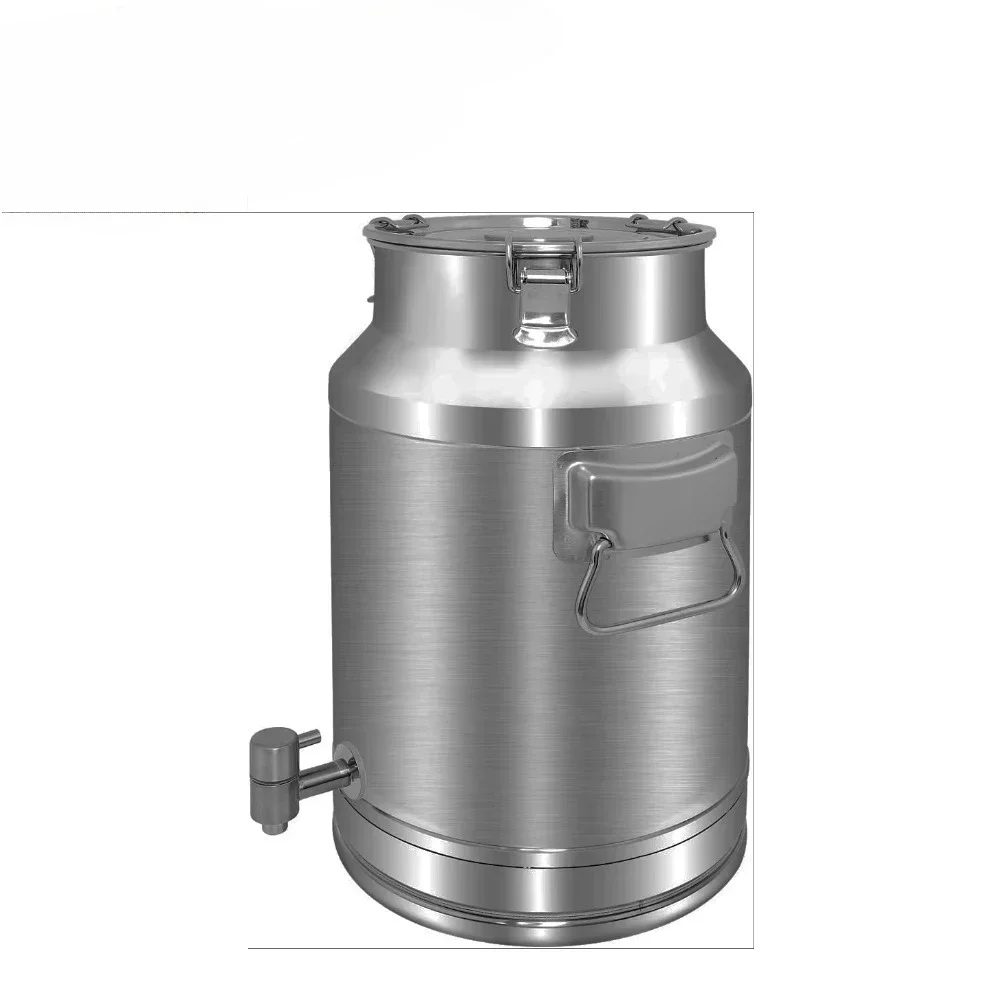 

304 Stainless Steel 20 Liter Milk Jug with Faucet, 5.25 Gallon Milk Jug with Sealing Lid Suitable for Milk and Wine