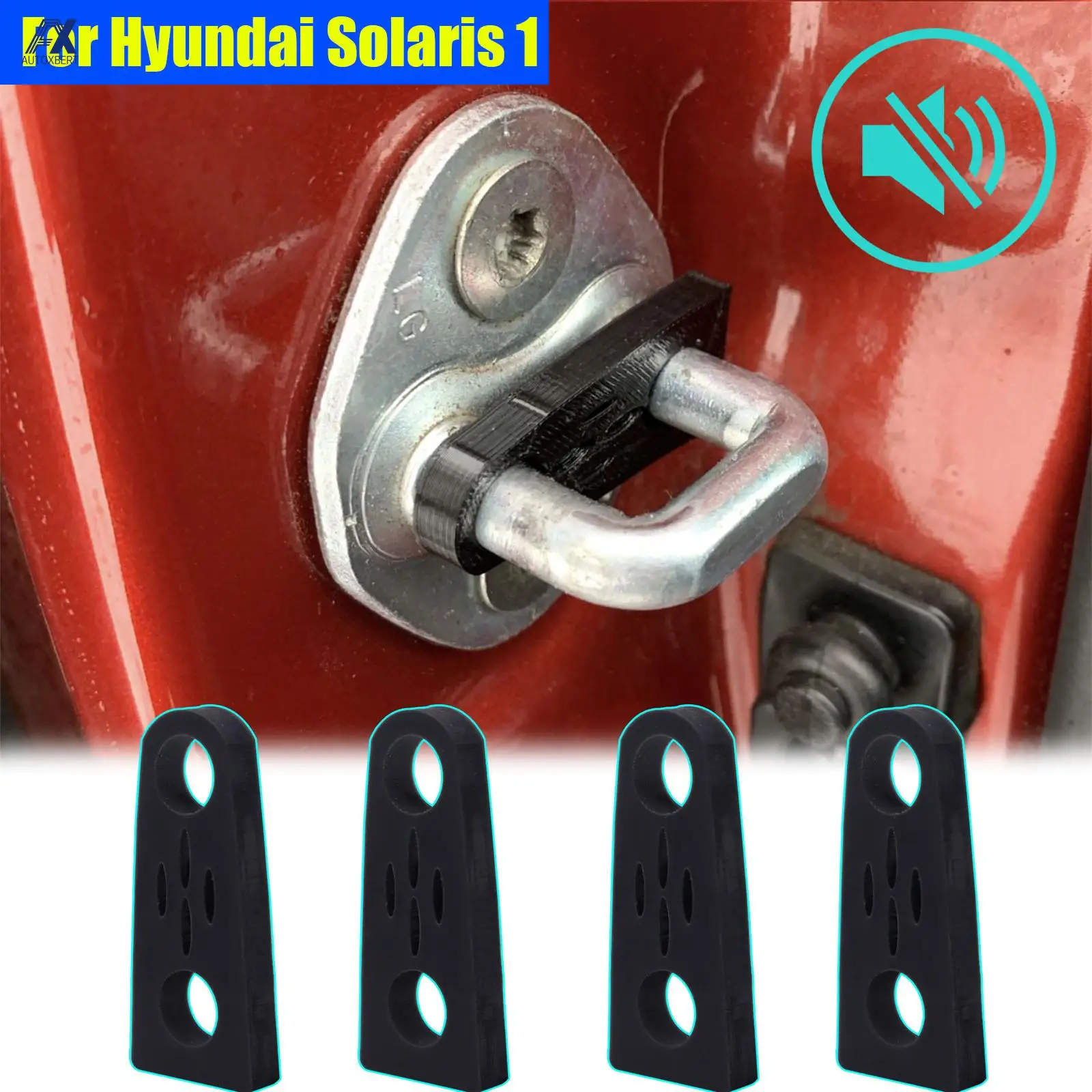 Door Lock Buffer Damper For Hyundai Solaris 1 2010-2017 Soundproof Insulation Quiet Deaf Creaking Noise Seal Stopper Deadener