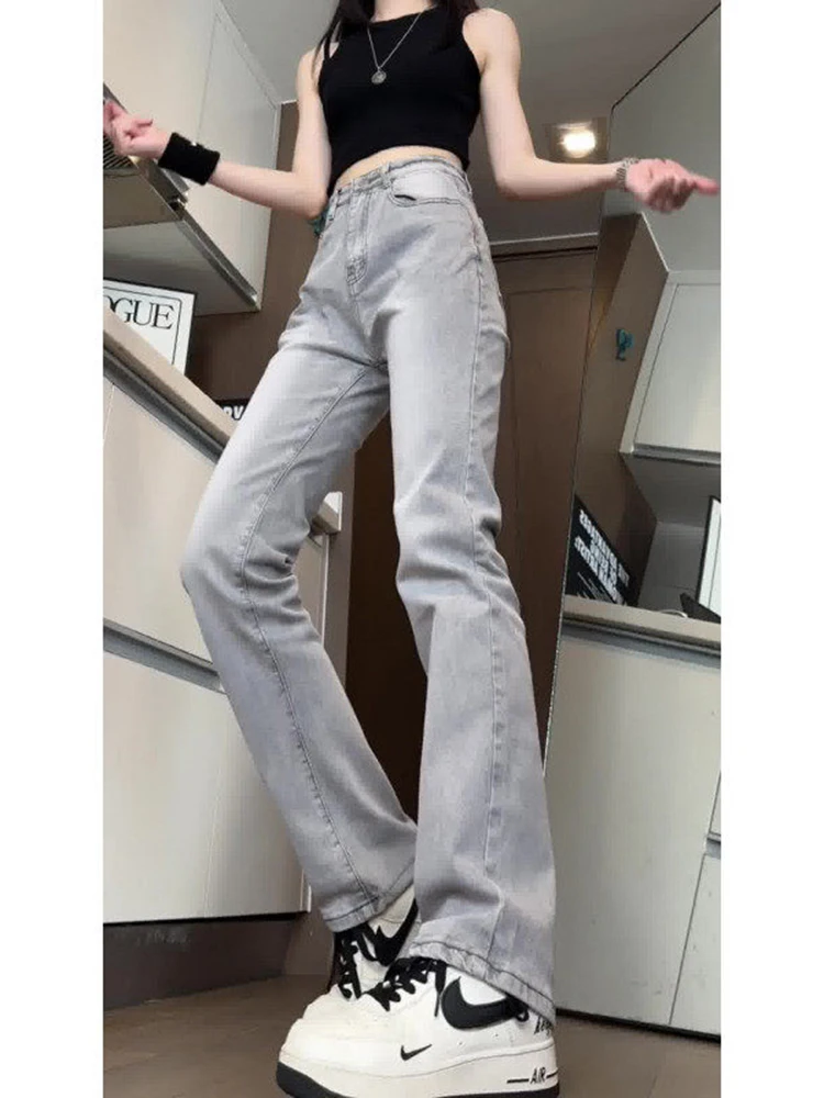 

Мужские джинсы e ey Slim Fit, летние длинные брюки с прямыми штанинами American Vibe High Street для высоких парней, расклешенные брюки с микро-расклешенными штанами