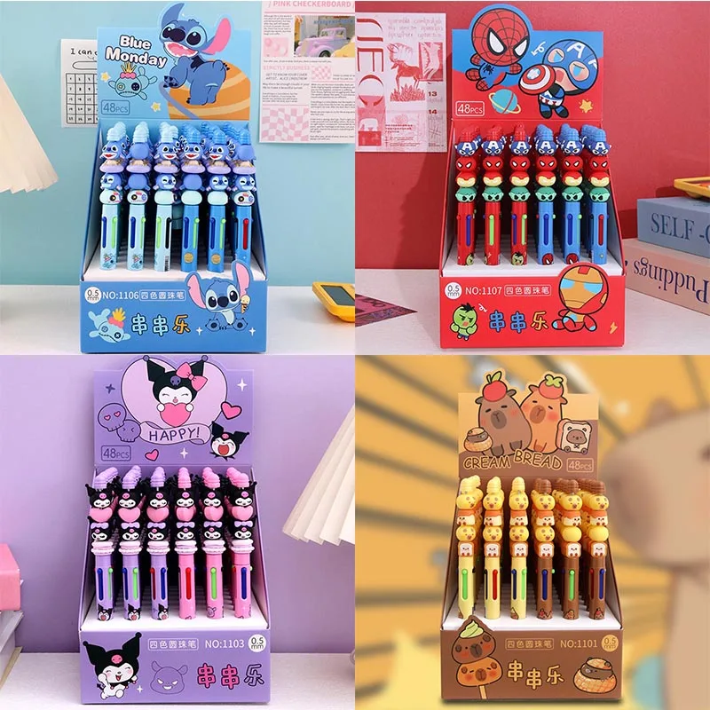 36 pz/lotto Cartoon Stitch 4 Colori Penna Gel Animale Creativo Penne A Sfera FAI DA TE Regalo Promozionale Ufficio Scuola di Scrittura Fornitura