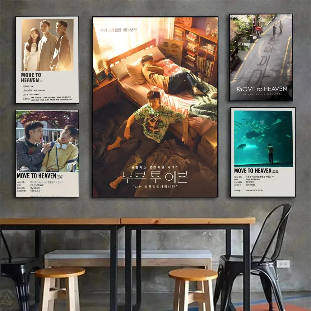 Heartwarming Emotional Korean TV M-Move to Heaven Poster Poster Painting Wall Art Mural for Living Room Home Decor and Gifts