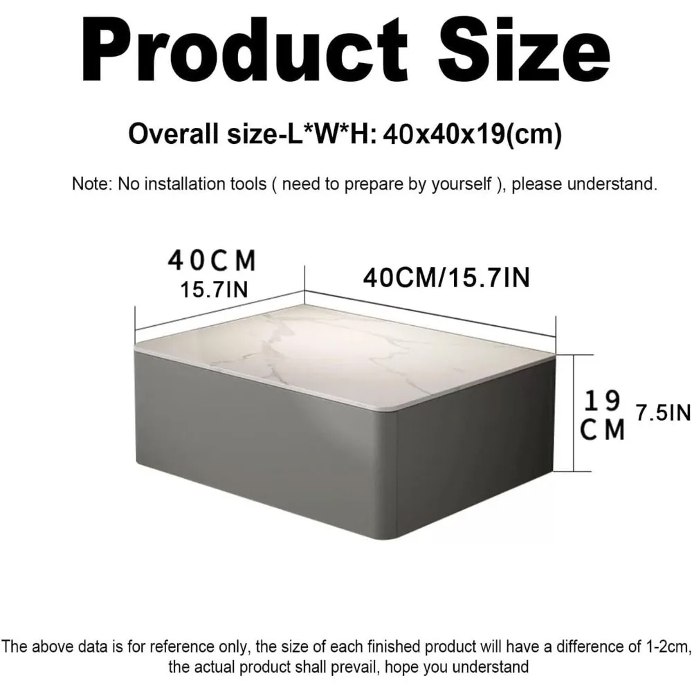 Penyimpanan Dinding Kontemporer dengan Permukaan Batu dan Nakas Laci Terapung