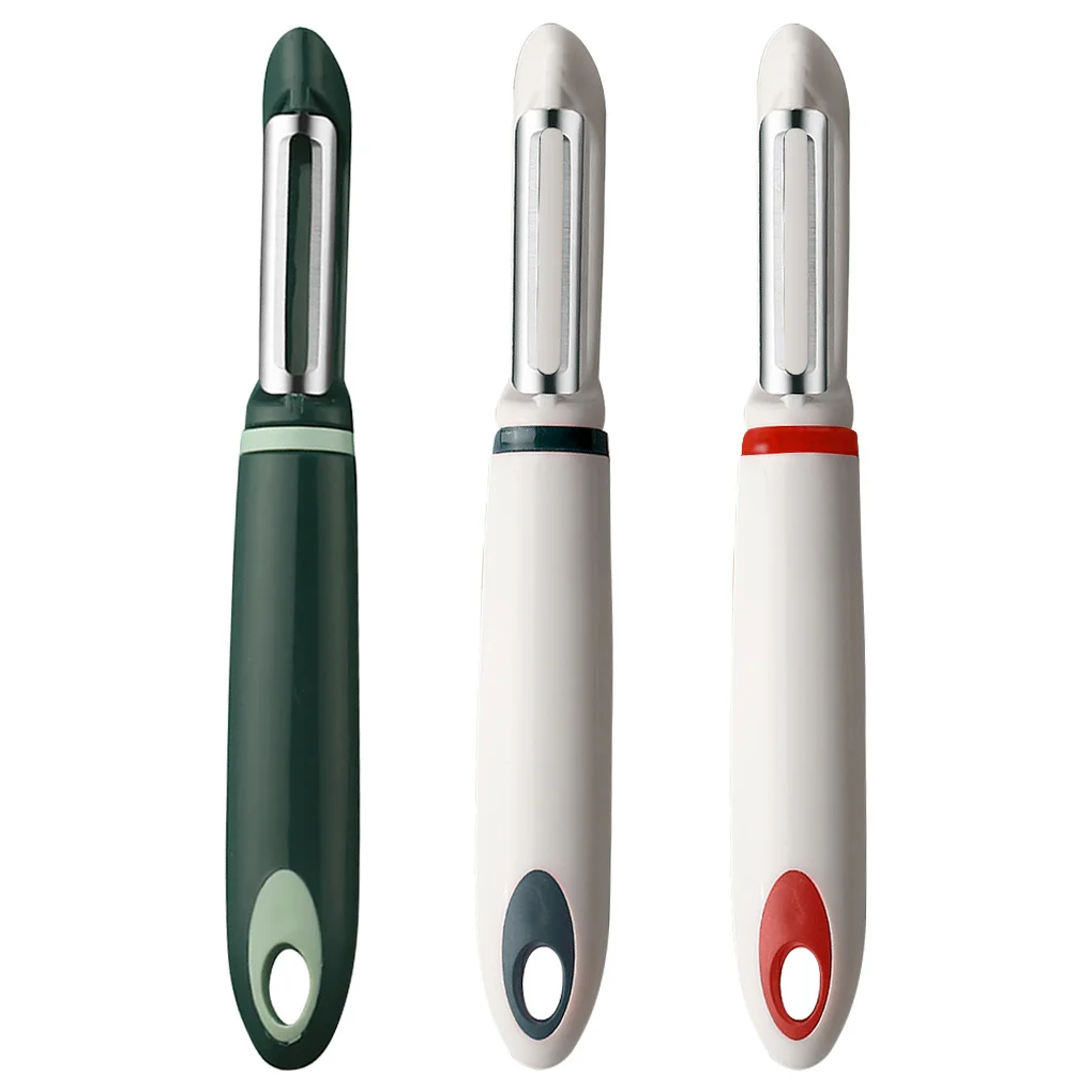 Kitchen Potato Peeler Stainless Steel Vegetables Planer Tomato Melon Ergonomic Handle Scraper Peeg Tool Green