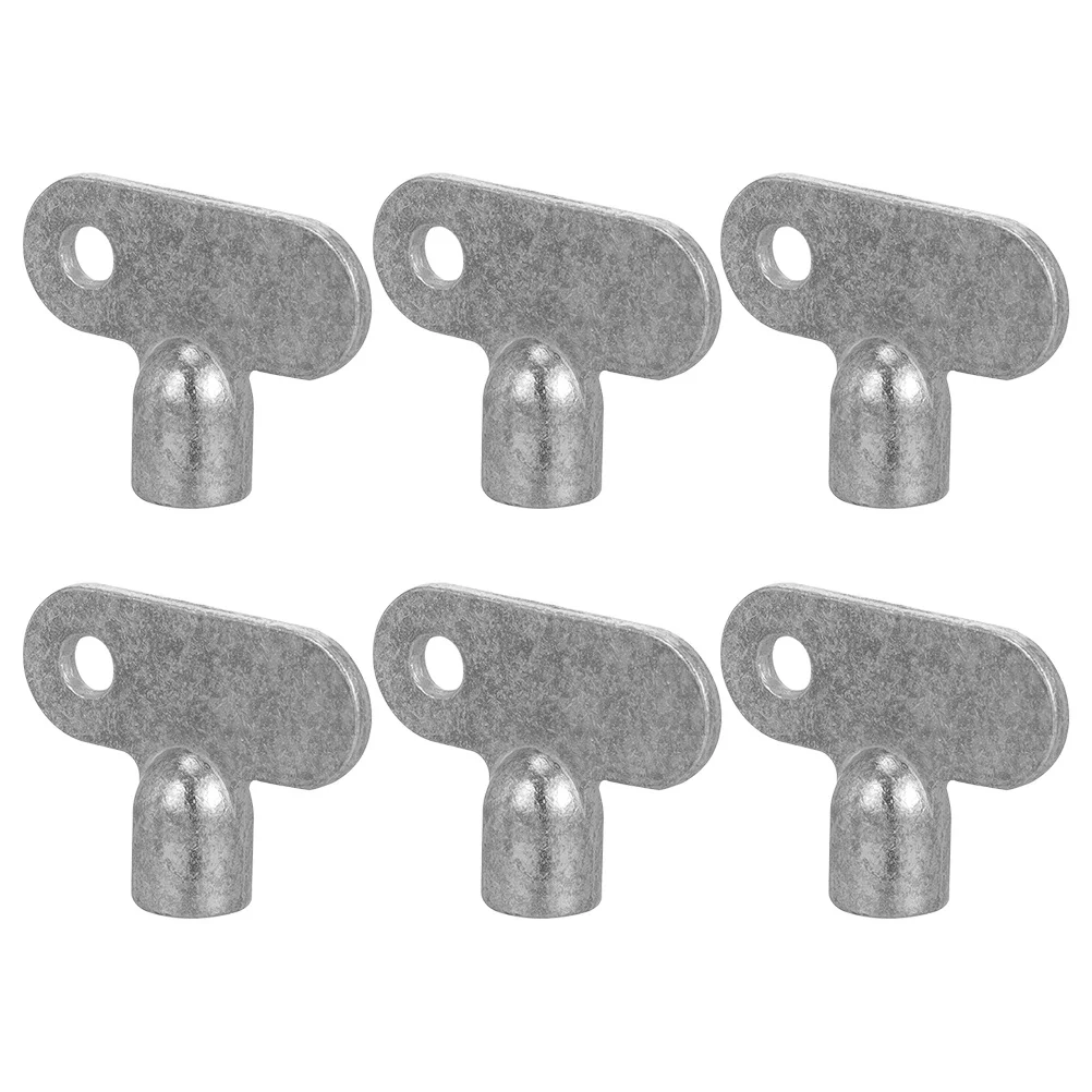 

6pcs Square Hole Key Radiator Bleeding Valves Zinc Alloy Plumbing Wrench Tool For Air Vent Faucet Exhaust Valve Hand Tools