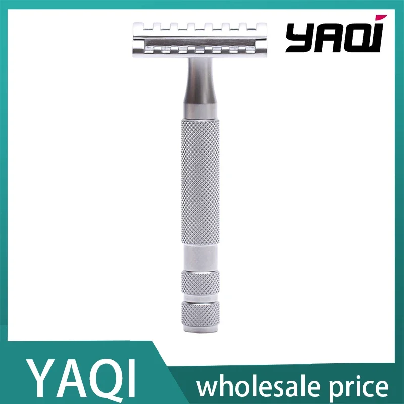 

YAQI KNIGHT-HELMET Razor Head Stainless Steel Handle DE Safety Razor For Men Birthday Gift For Boyfriend