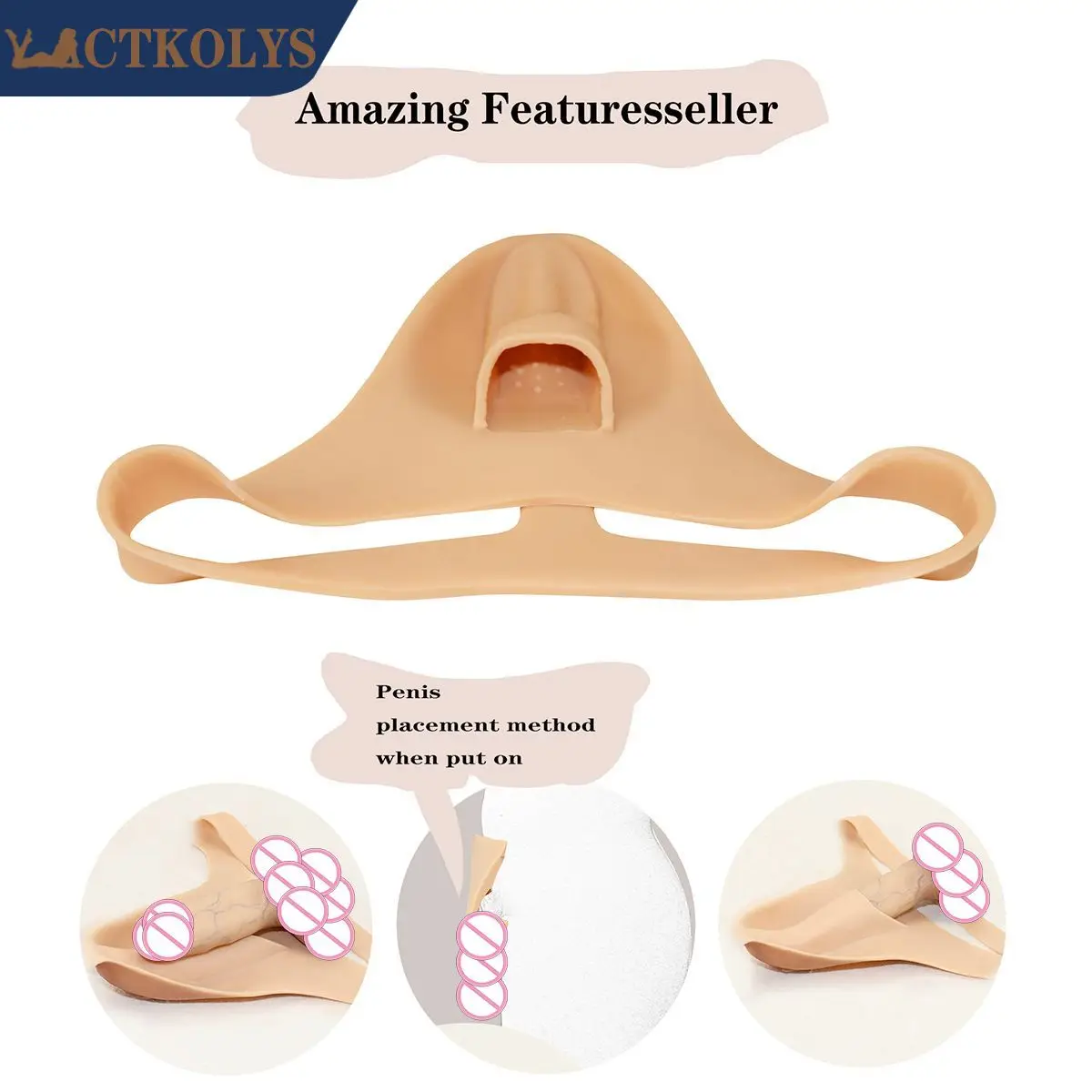 CTKOLYS Transgender Fake Vagina Realistic Pussy Underwear Men Silicone Panties for Cosplay Drag Queen Shemale Crossdress