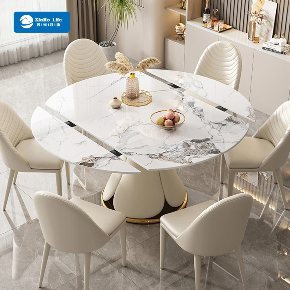 

High Quality Small Round Dining Table Foldable and Adjustable Stainless Steel for Home and Hotel Use for Dinner Living Room