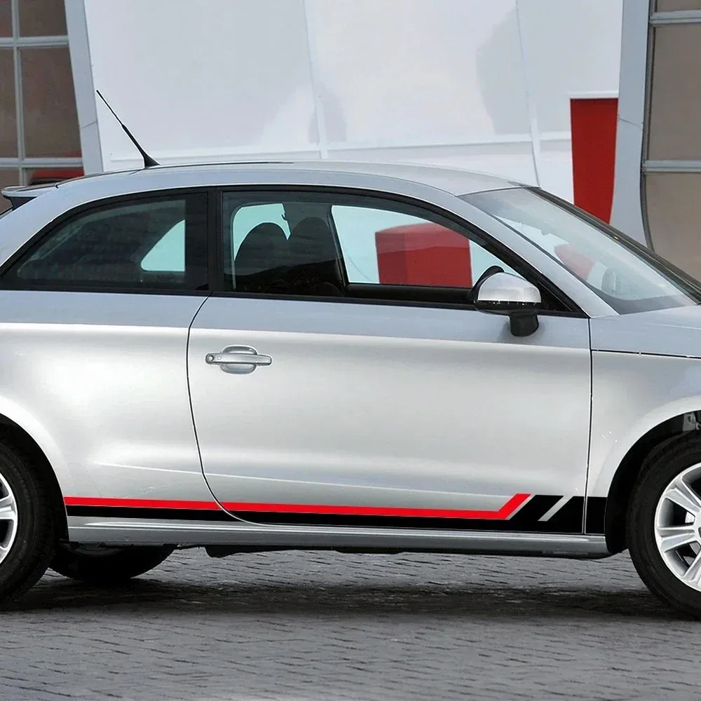 

Наклейки на боковые двери автомобиля, гоночные полосы, графика, автоаксессуары для Audi A1 8X GB GBA Sportback Quattro Ego Plus TFSI E-Tron Urba