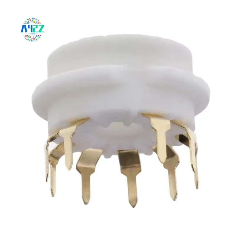 

A42Z-4PCS 9 Pin Gold PCB Vacuum Tube Socket For 12AX7,12AT7,12AU7,ECC83,ECC82,E88CC, 6922 ,6P1