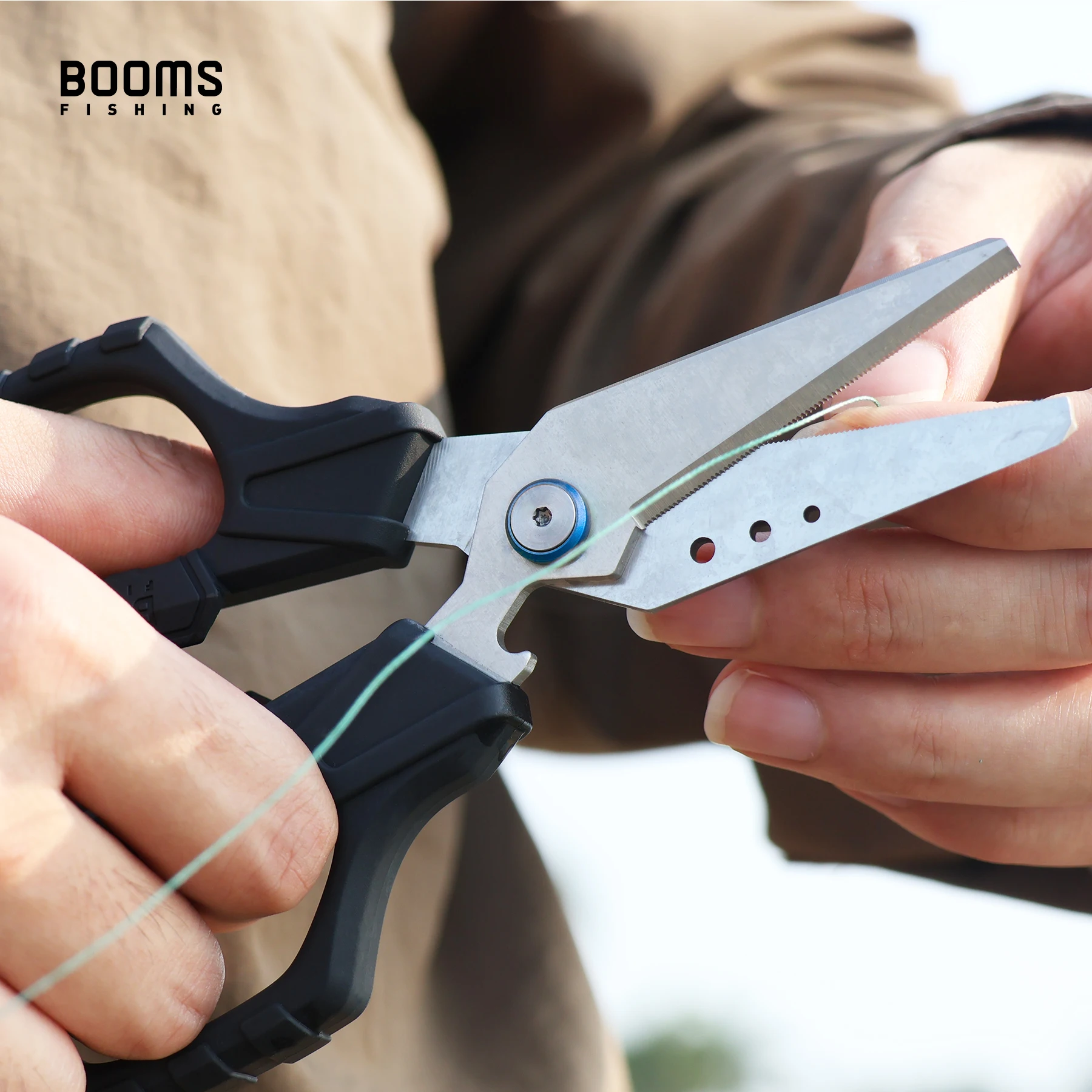 Booms Fishing S04 Stainless Steel Scissors Multifunction Heavy Duty For Fish Line Braid Wire Cutter Fishing Tool Accessories