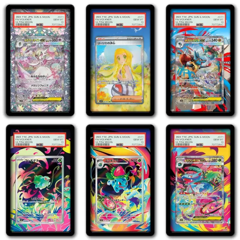 

Pokemon Mega Lillie Gardevoir Anime Card Extended Art Display Case Collection Card Extended Painting Psa Display Rack Excluding