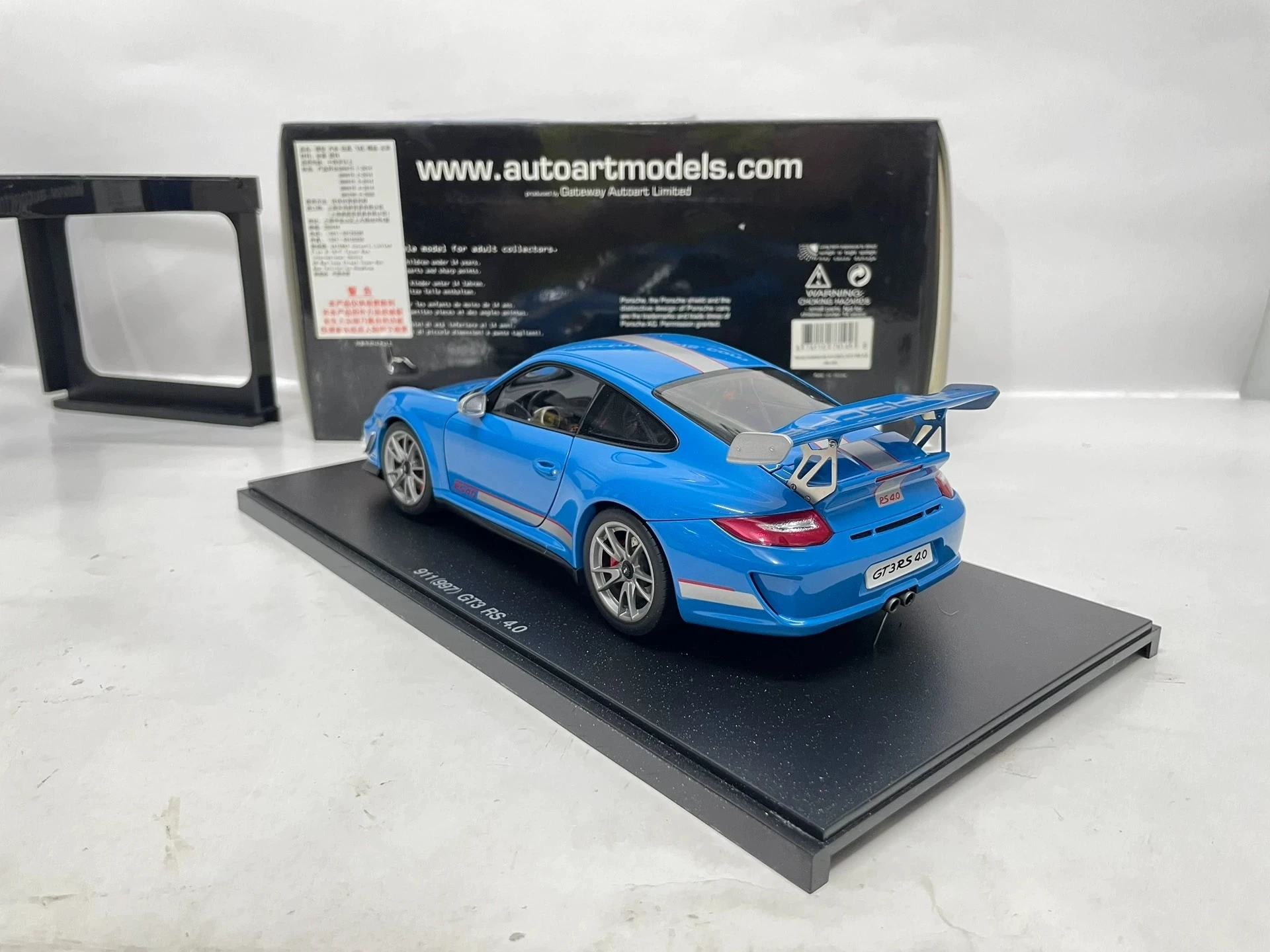 Autoart 1:18 997 GT3 RS 4.0 Blue Simulation Limited Edition All Open Alloy Metal Static Car Model Toy Gift