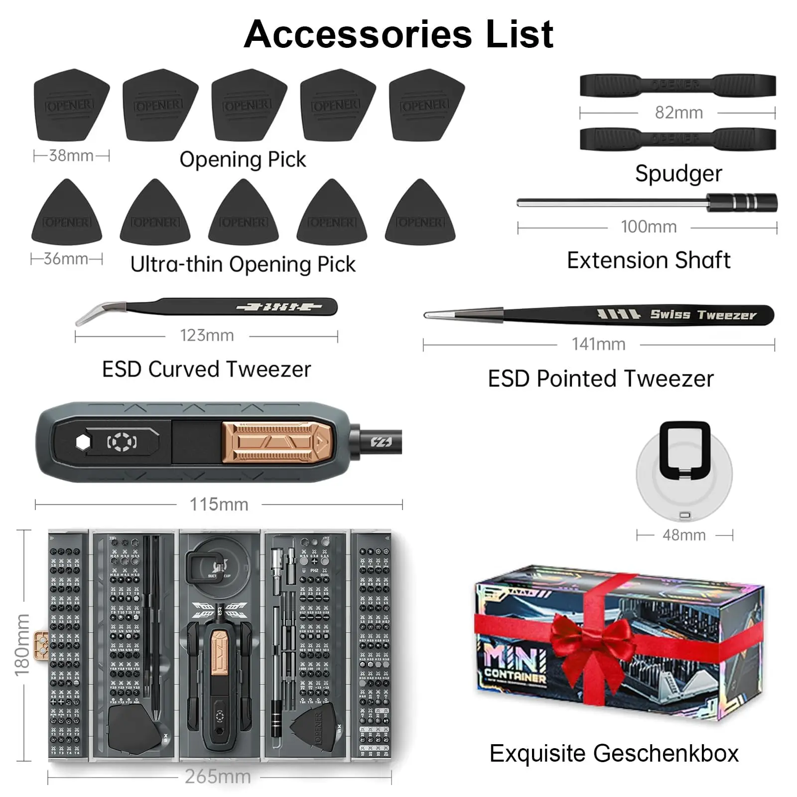 180-in-1 Precision Screwdriver Set JM-8192 Professional Magnetic Repair Tool Kit for Mobile Phone Laptop PC Drone Camera Watch