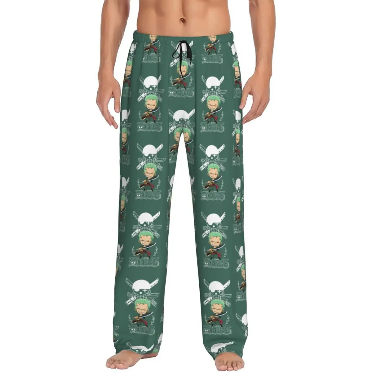 

Custom Printed Zoro O-One P-Piece Pajama Pants Men's Funny Adventure Anime Comic Sleep Sleepwear Bottoms with Pockets