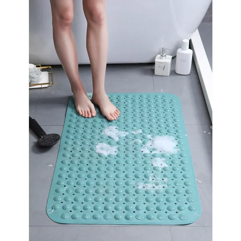 Bathtub Mat, Drain Holes and Suction Cups Help Keep in Place on Tub Floor, Soft on Feet Shower and Bath Mats, Bathroom Accessori