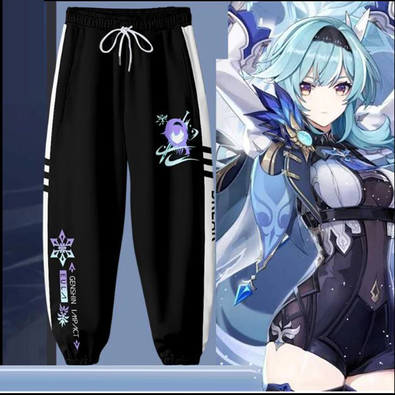 Genshin-pantalones de chándal con estampado 3D para hombre y mujer, traje de chándal informal de Hip Hop, ideal para Cosplay, gran juego