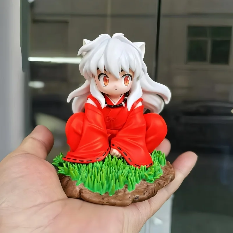 

In Stock 10cm Inuyasha Figure Squatting Posture Childhood Inuyasha Figures Desk Decoration Doll Statue Collection Model Kid Gift