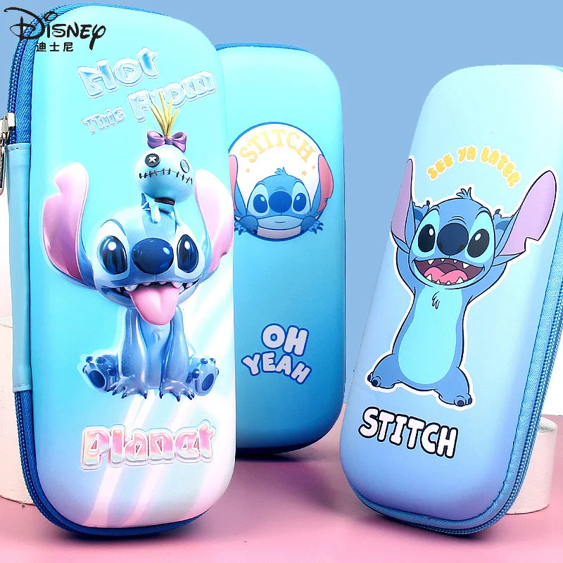 Kawaii Disney Anime Lilo & Stitch Pencil Case Stitch 3D Print Pen Bag Cartoon Students Storage Bag Stationery Toy