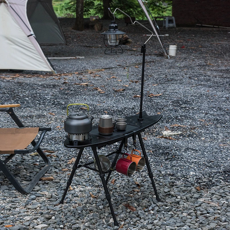 Tavolino da caffè portatile in legno con borsa portaoggetti pieghevole scrivania da tè creativa supporto leggero tavolo da Picnic da campeggio per