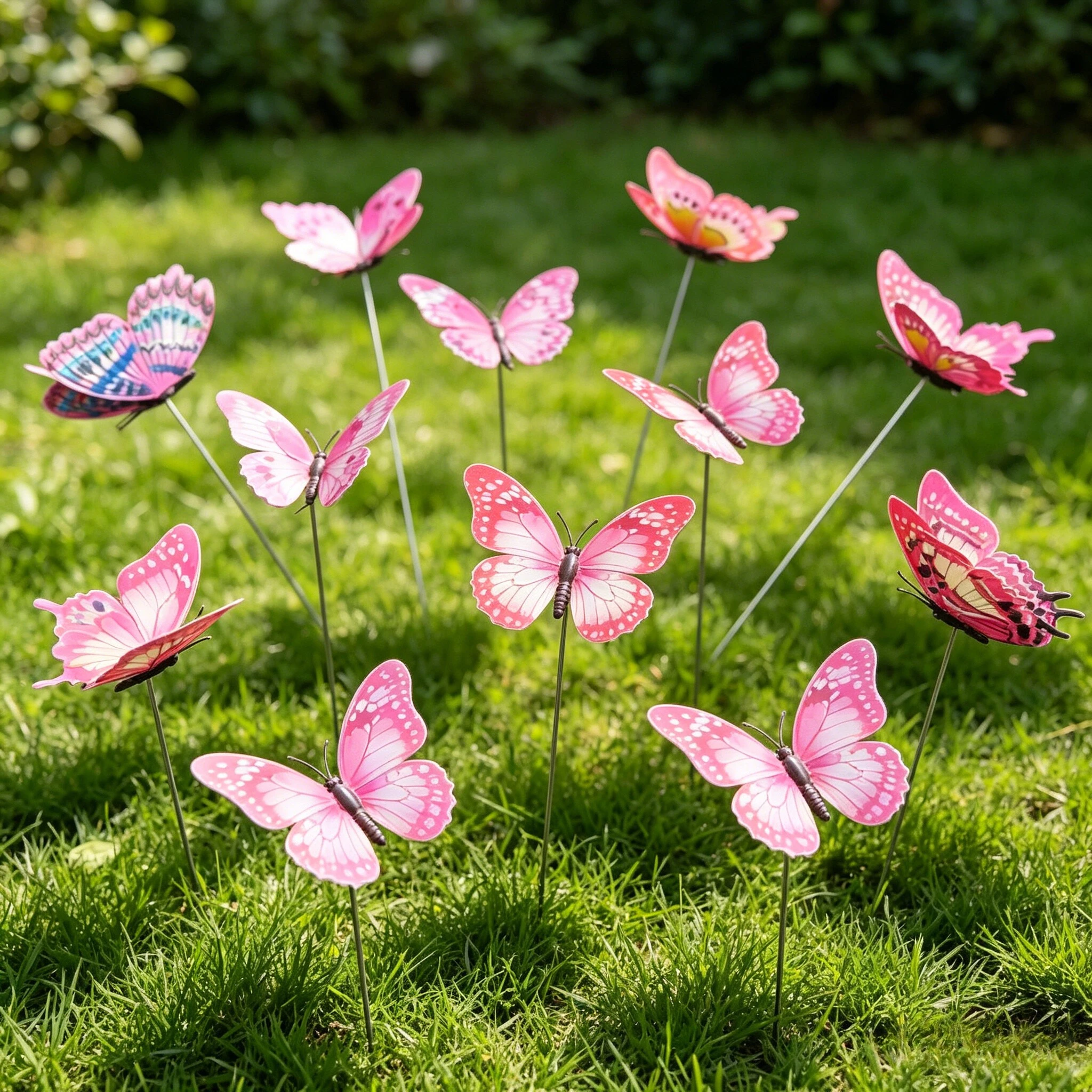 10pcs/set 3D Butterfly Decorative Garden Stakes- Elegant & Realistic Decorative Display,Perfect for Weddings, Parties,DIY Crafts