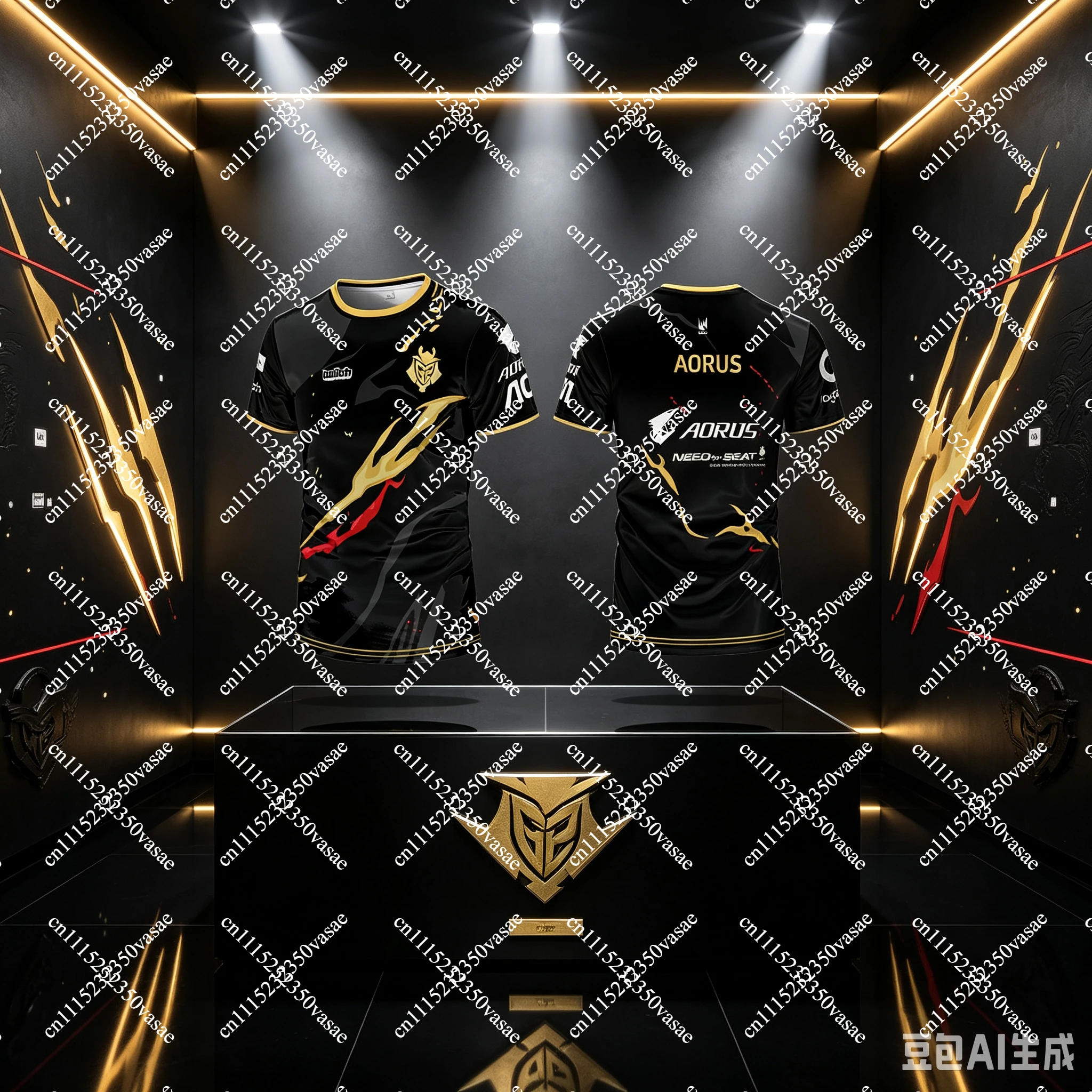 Unisex Black Gold G2 Esports PERKZ Jersey Short Sleeve Crew Neck Quick Dry Breathable Gaming Team Uniform E‑Sports Fan T‑Shirt