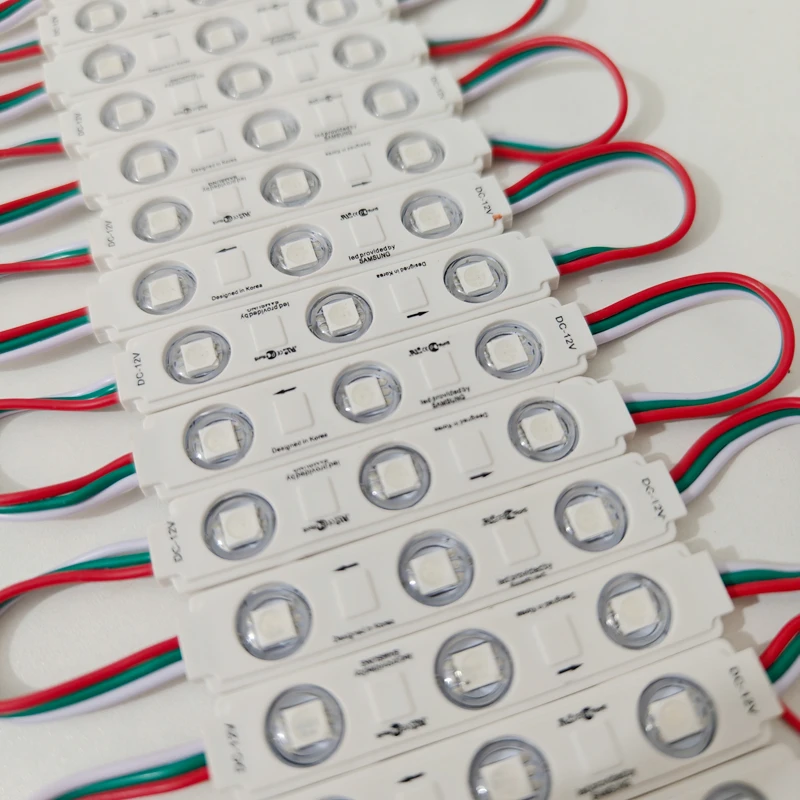 20 piezas WS2811 módulo LED a todo color DC12V módulo de luz Led programable RGB inteligente + módulo IC impermeable IP65 luz LED de escaparate