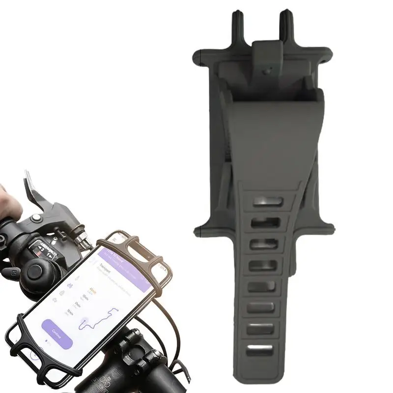 Mobile Phone Bicycle Motorcycle Holder Bike Safe Bracket Silicone Support Silicone Pull Type For 4.7-7.2 Inch Phone Stand